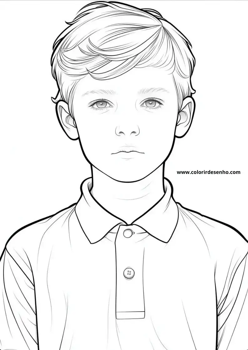 Cute Boy Coloring Pages 6