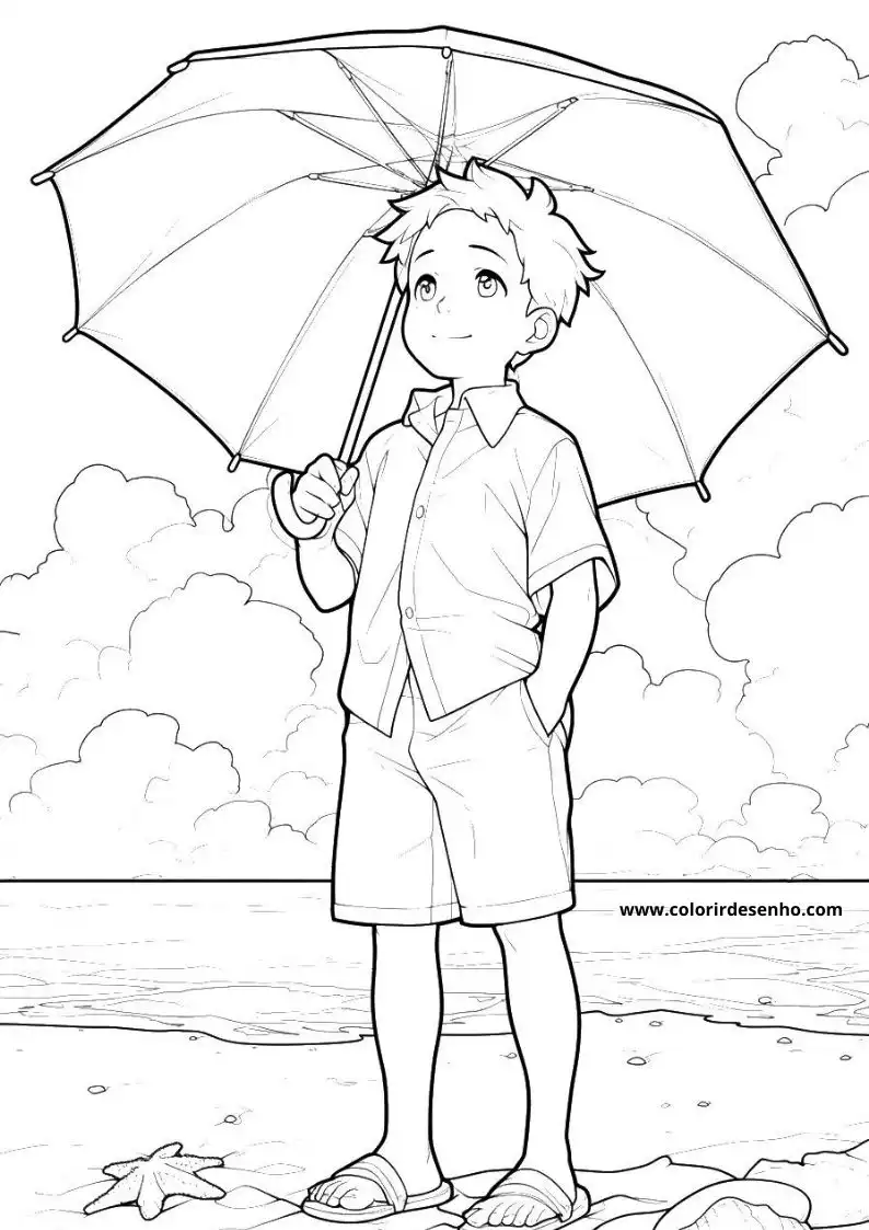 Cute Boy Coloring Pages 9