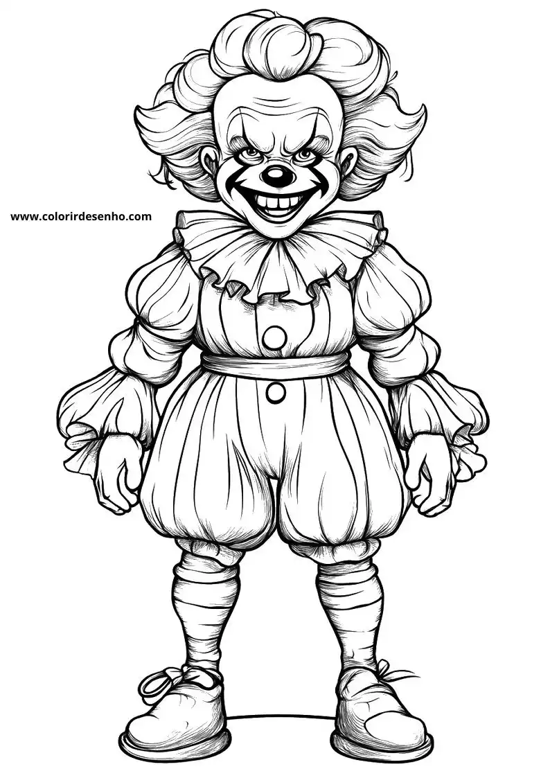 Cute Clown Coloring Pages 163