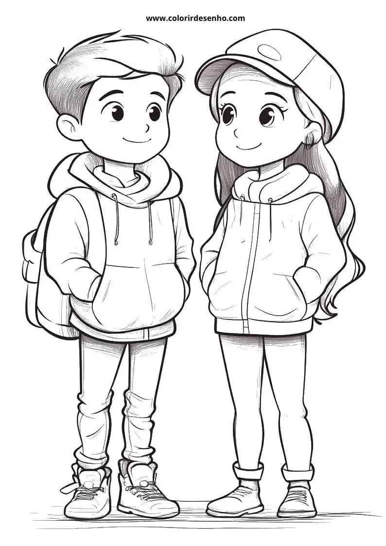 Cute Couples Coloring Pages 1