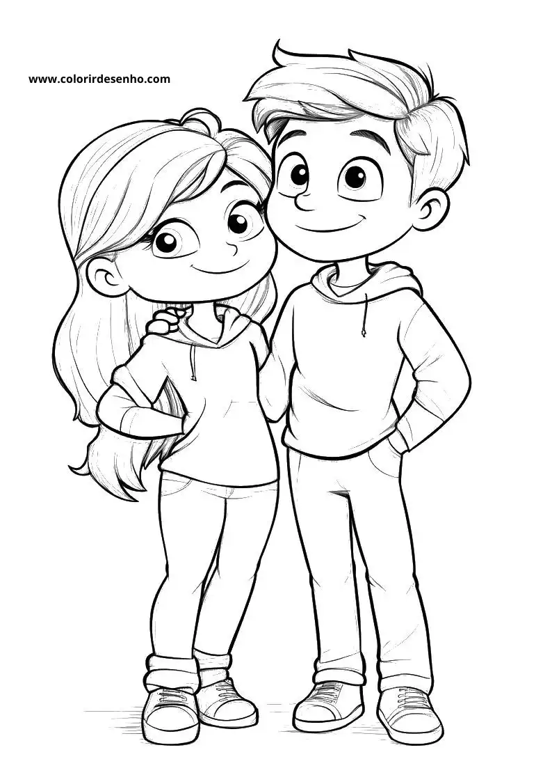 Cute Couples Coloring Pages 2