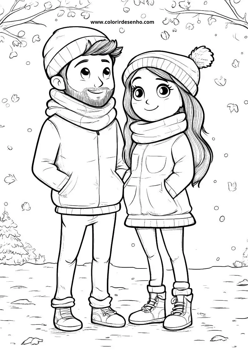 Cute Couples Coloring Pages 4