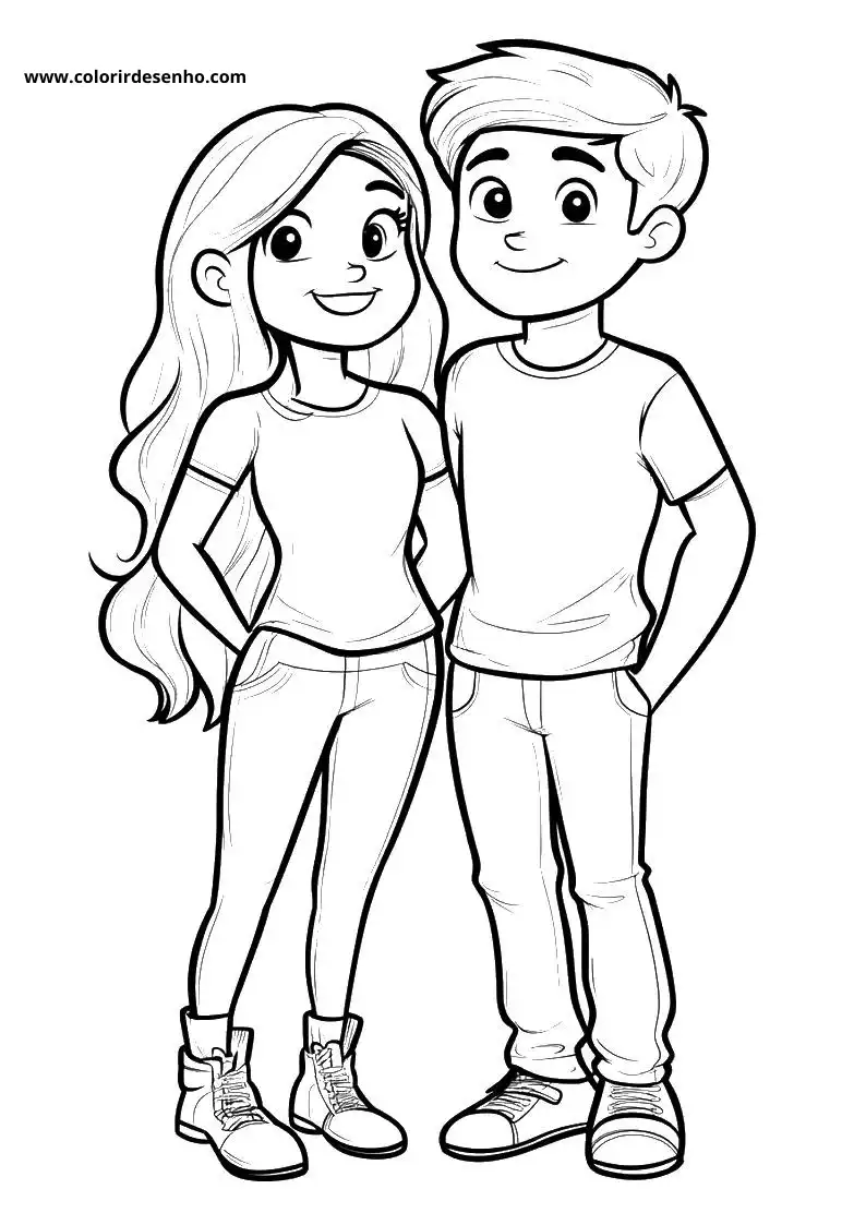 Cute Couples Coloring Pages 6