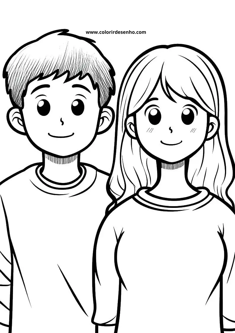 Cute Couples Coloring Pages 7