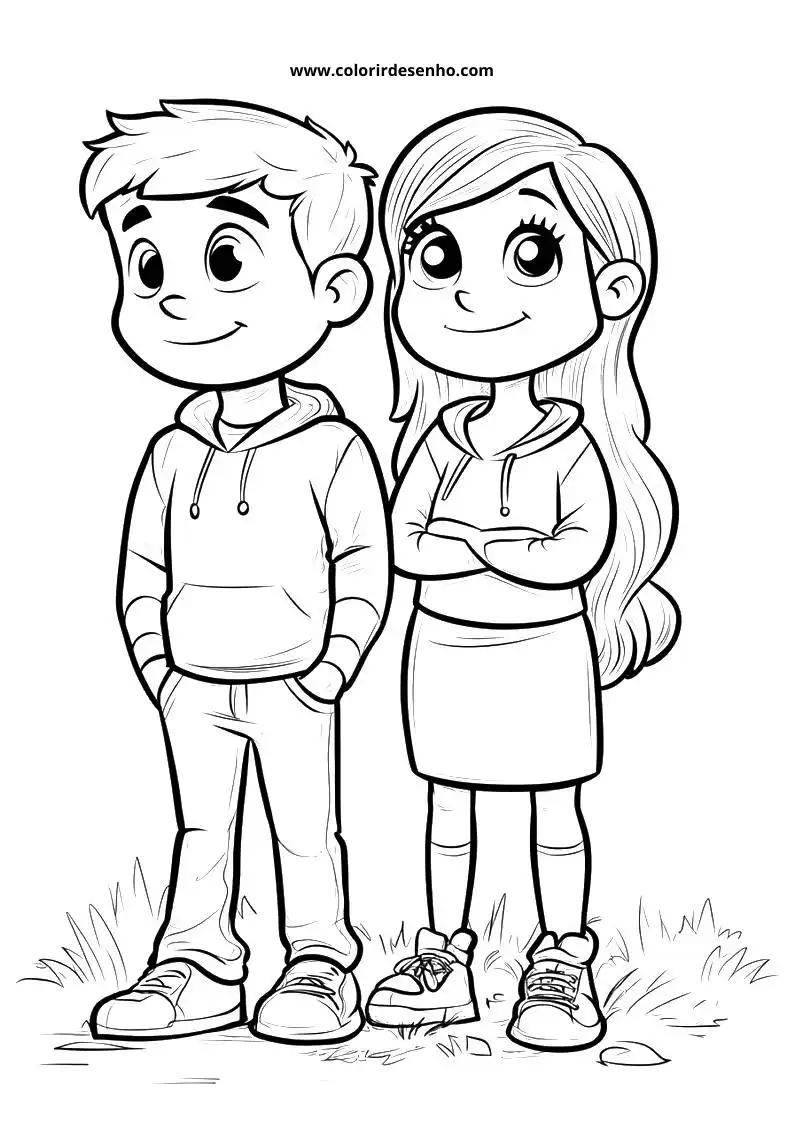 Cute Couples Coloring Pages 8