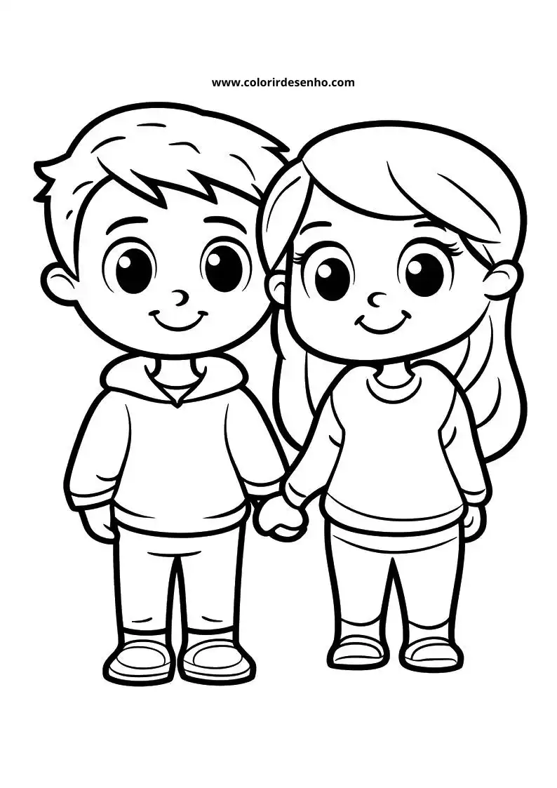 Cute Couples Coloring Pages 9