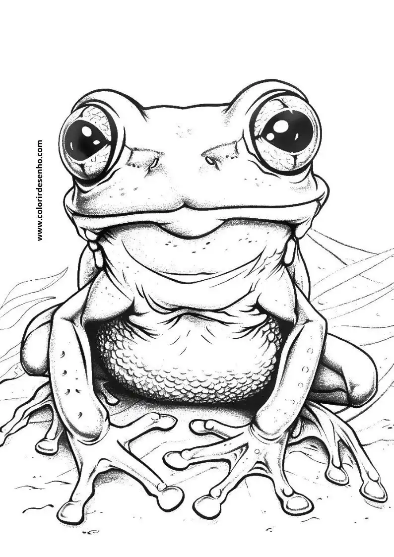 Cute Frog Coloring Pages 1