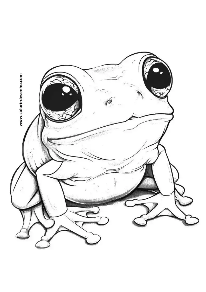 Cute Frog Coloring Pages 2