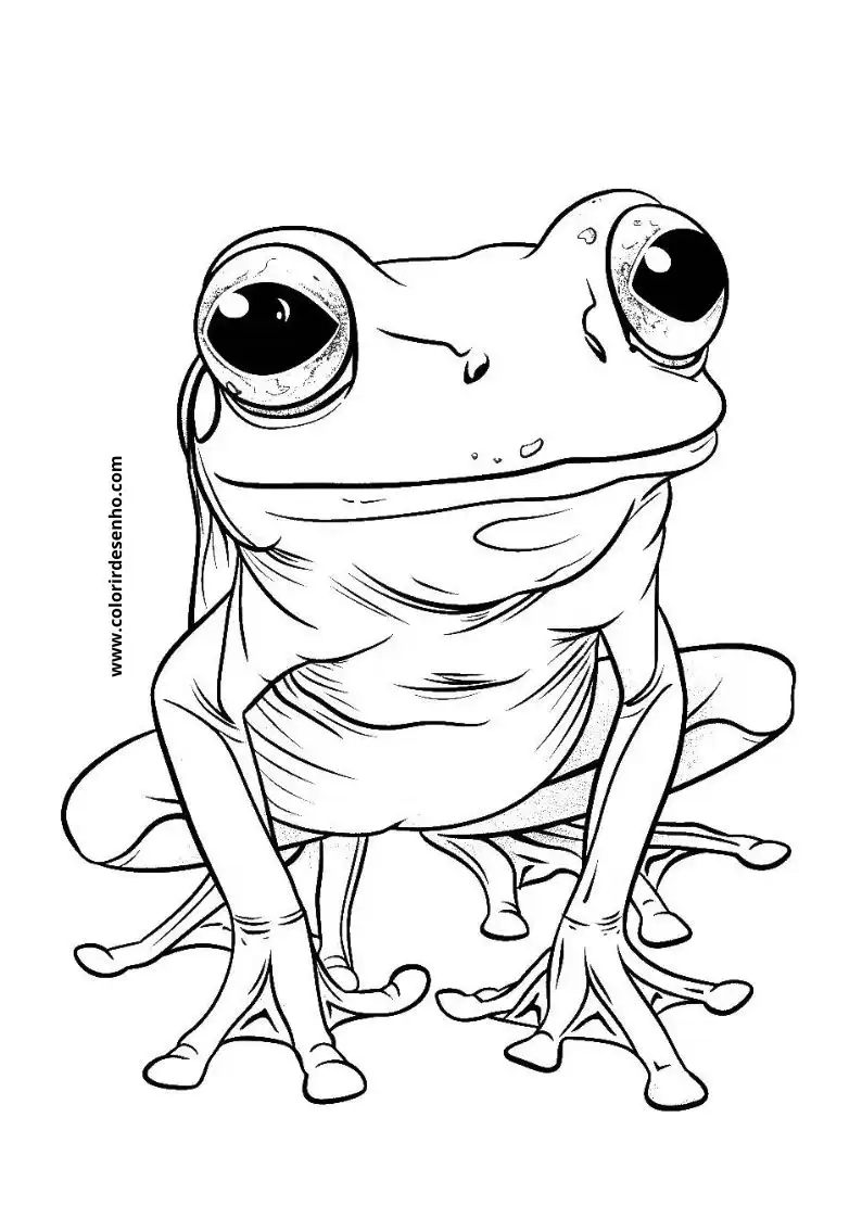 Cute Frog Coloring Pages 3