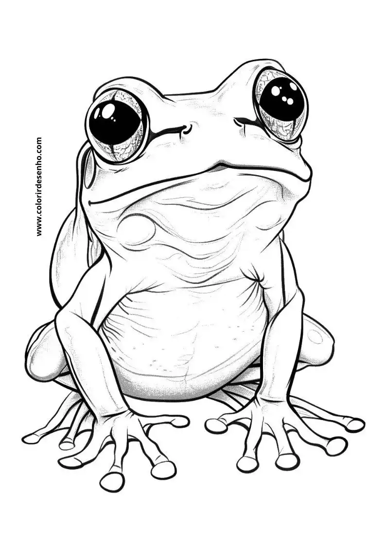 Cute Frog Coloring Pages 4