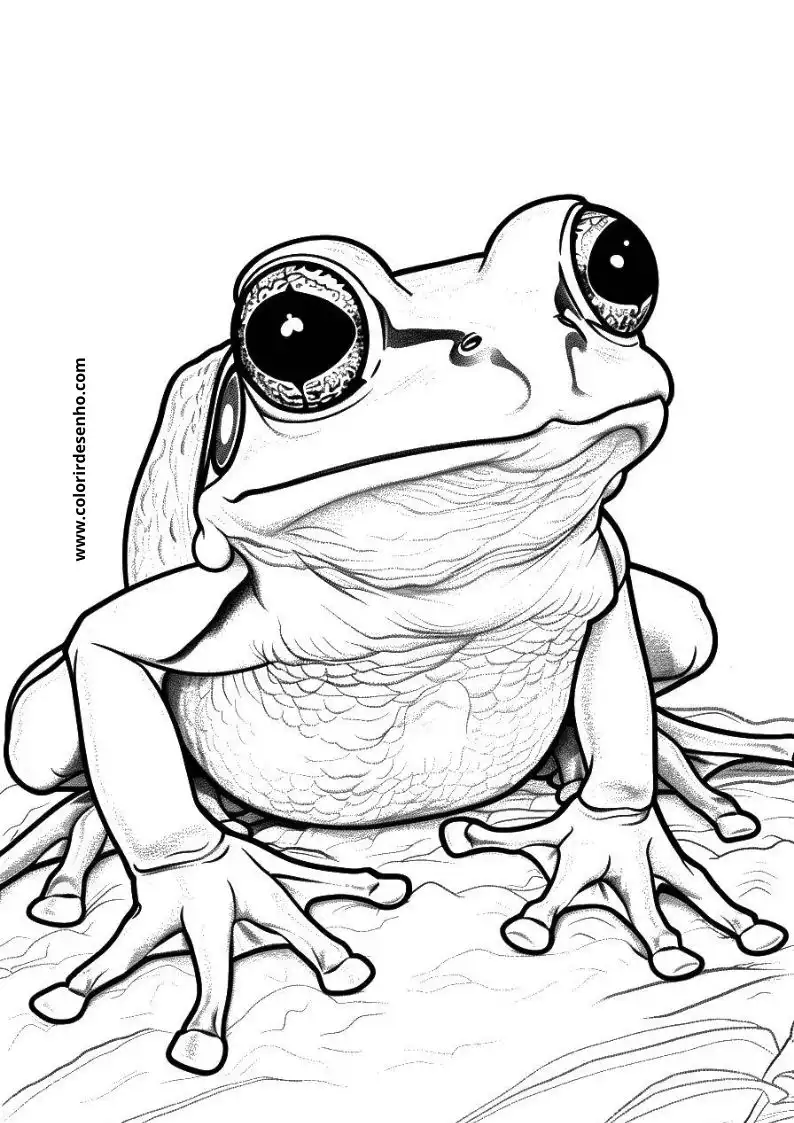 Cute Frog Coloring Pages 9