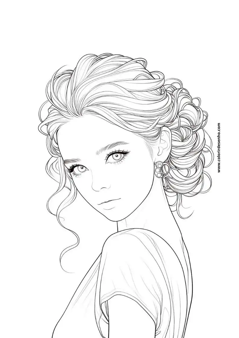 Cute Girl Coloring Pages 9
