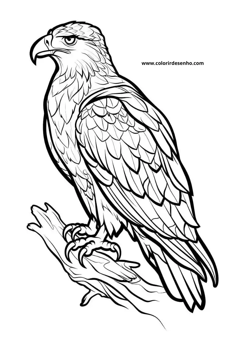 Cute Hawk Coloring Pages 5