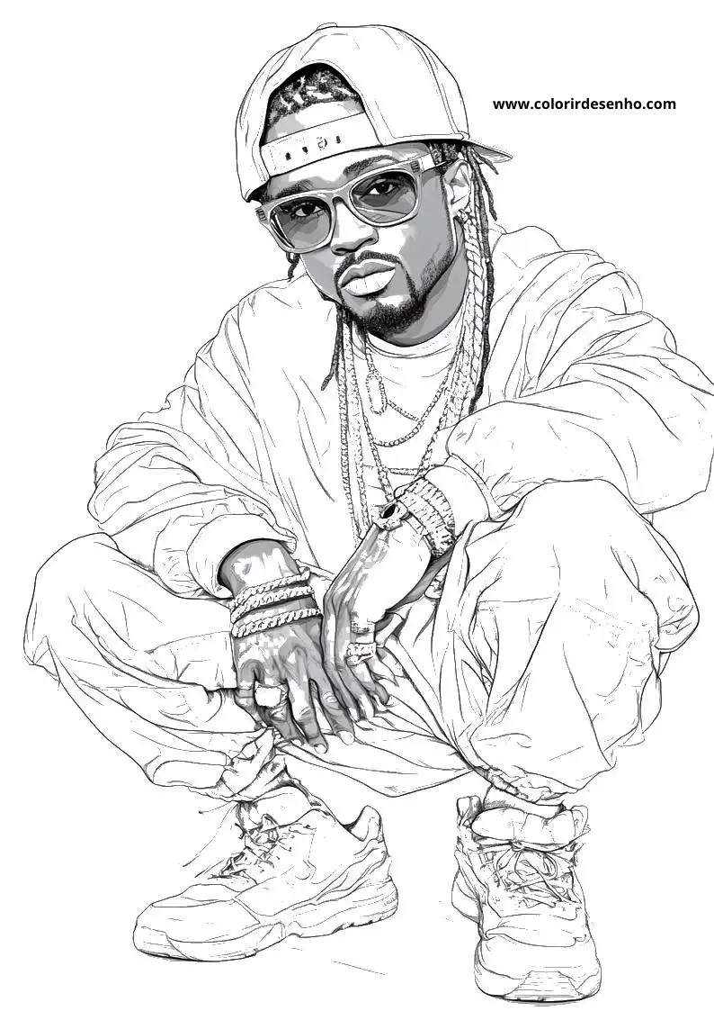 Cute Hip Hop Coloring Pages 1