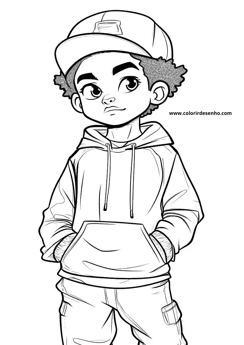 Cute Hip Hop Coloring Pages 10