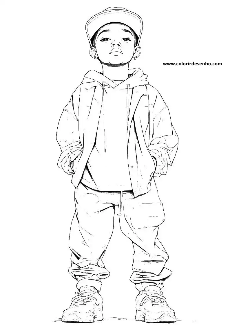 Cute Hip Hop Coloring Pages 3