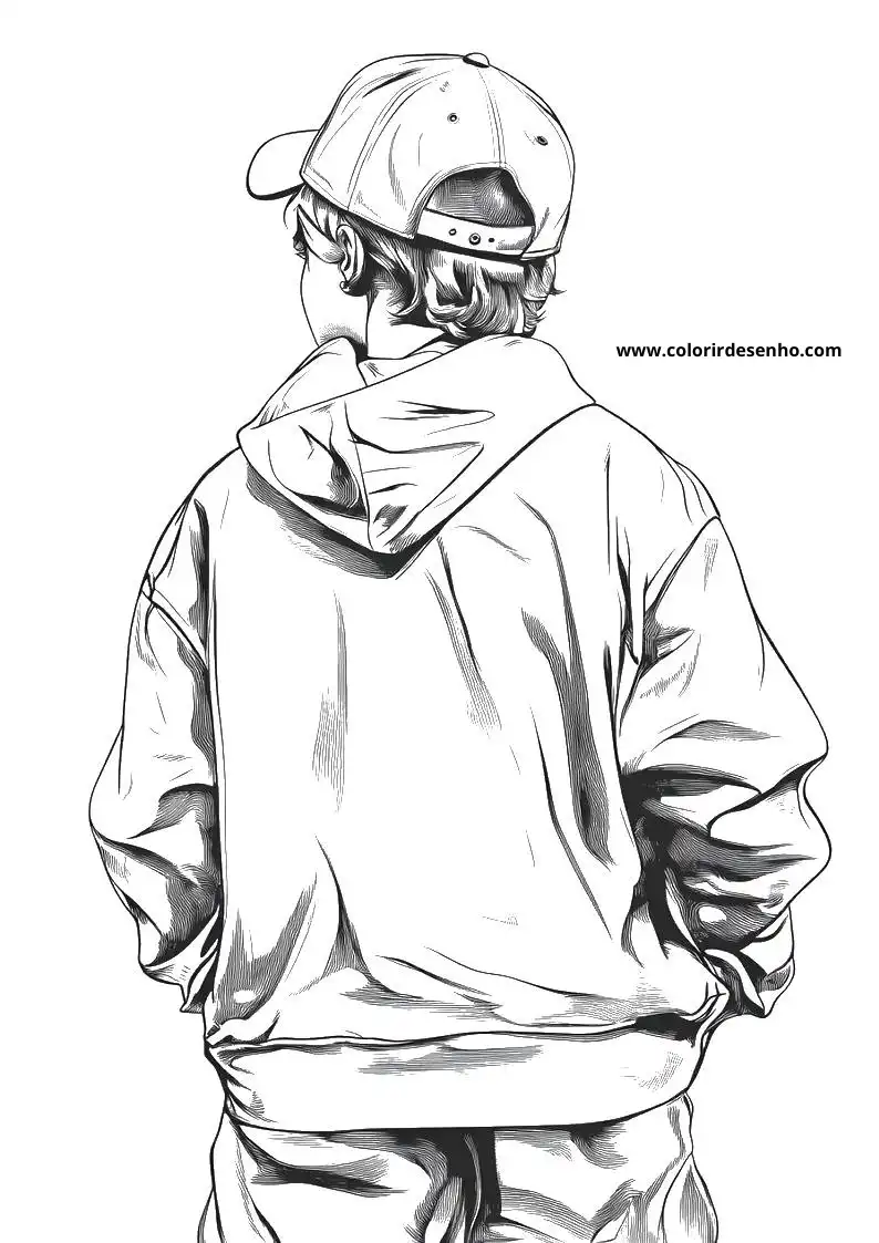 Cute Hip Hop Coloring Pages 6