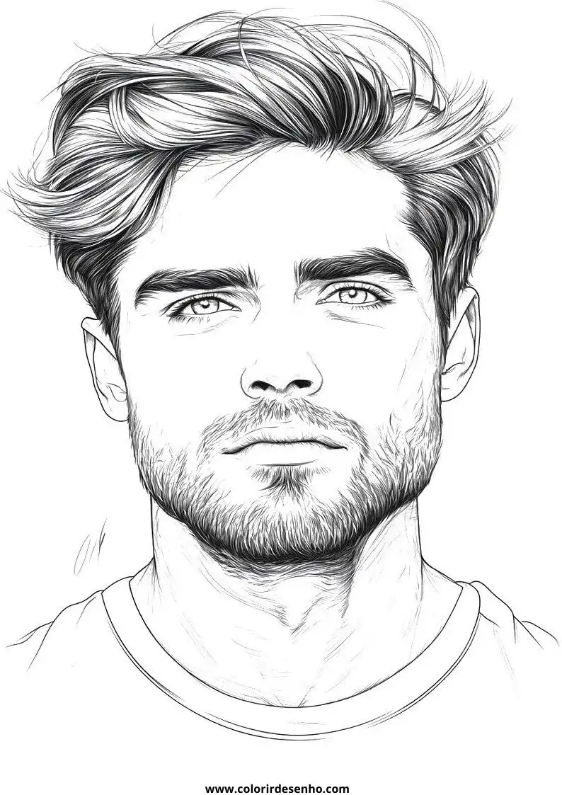 Cute Man Coloring Pages 1