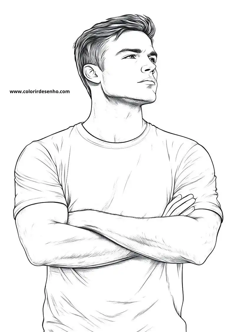 Cute Man Coloring Pages 3
