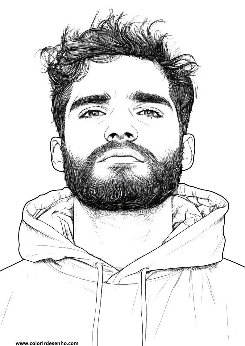 Cute Man Coloring Pages 4