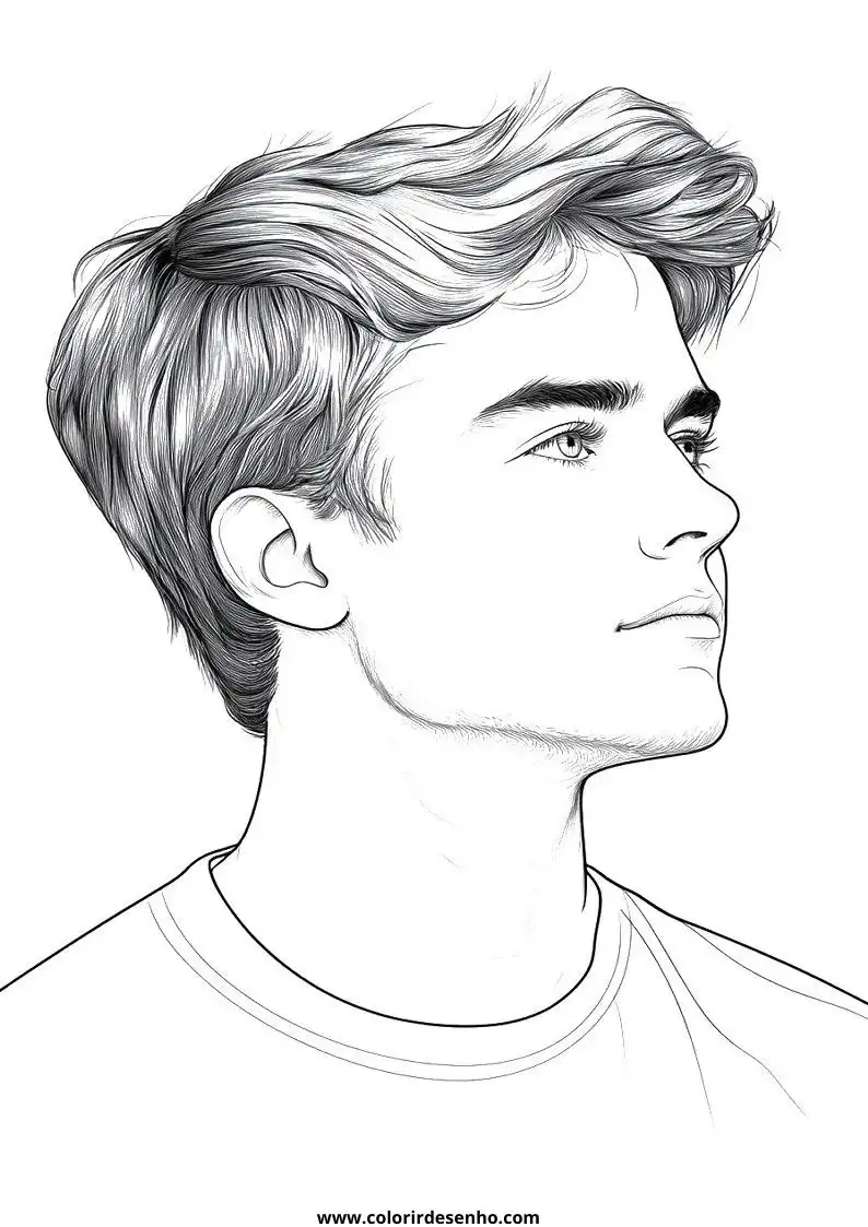 Cute Man Coloring Pages 5