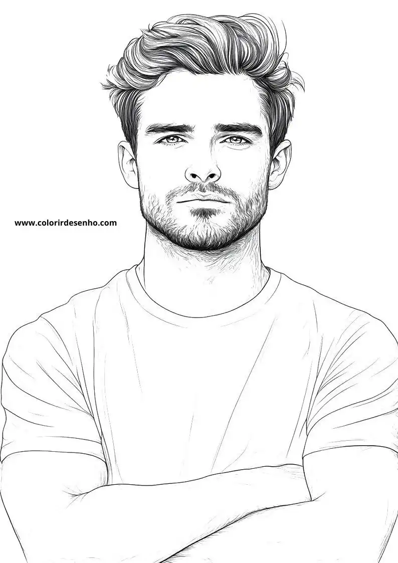 Cute Man Coloring Pages 6