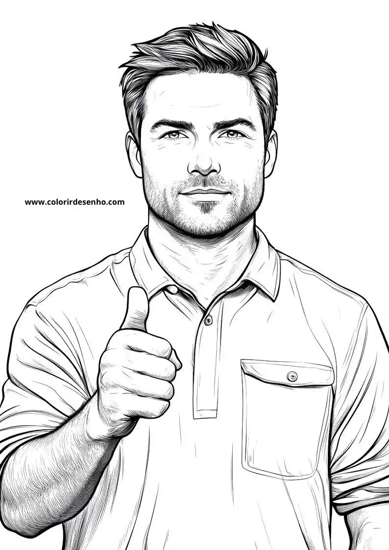 Cute Man Coloring Pages 7