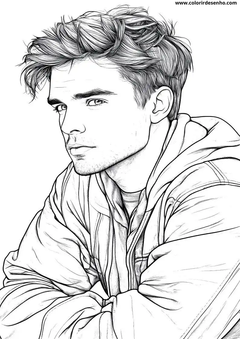 Cute Man Coloring Pages 8