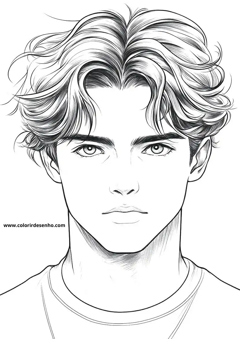 Cute Man’s Face Coloring Pages 11