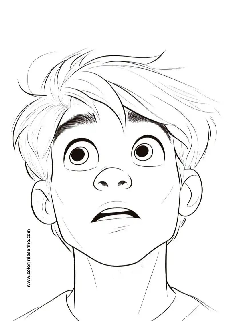 Cute Man’s Face Coloring Pages 3