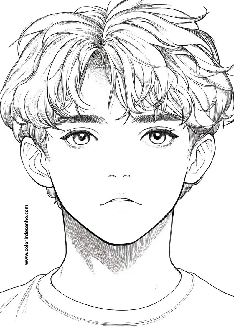 Cute Man’s Face Coloring Pages 9