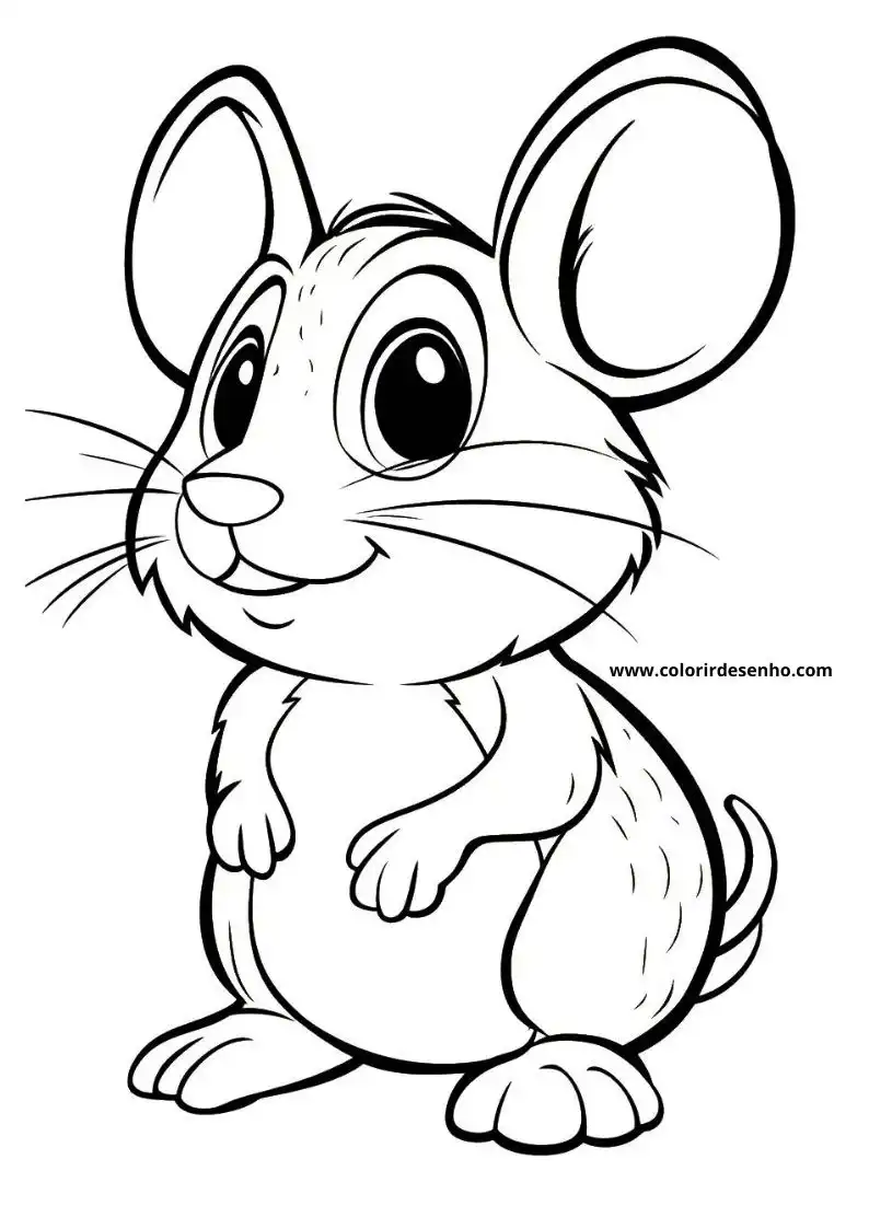 Cute Mouse Coloring Pages 1