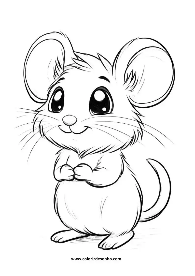 Cute Mouse Coloring Pages 2