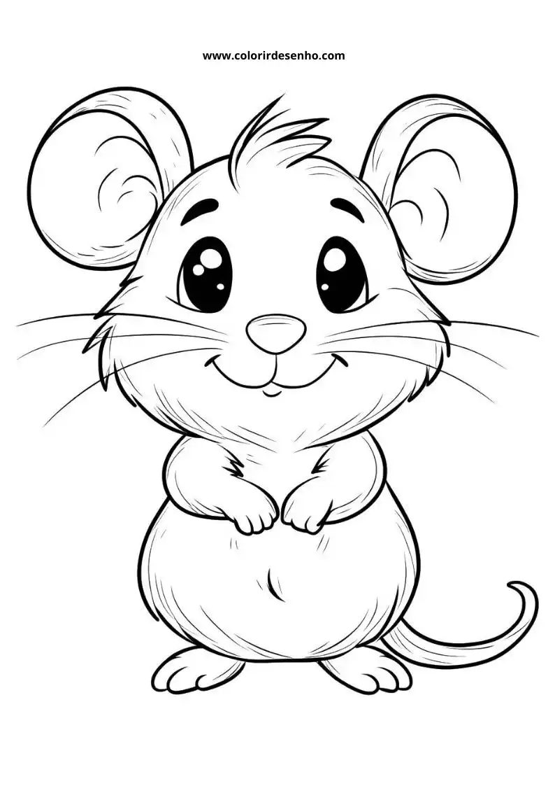 Cute Mouse Coloring Pages 3