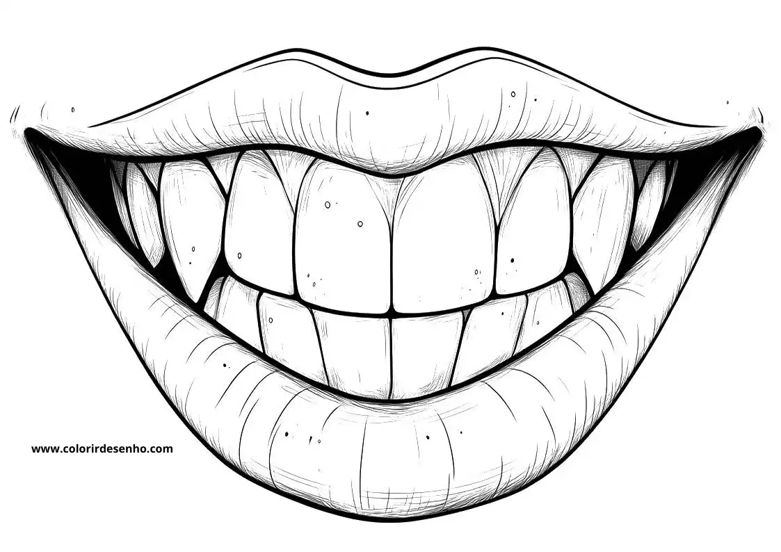 Cute Mouth Coloring Pages 1