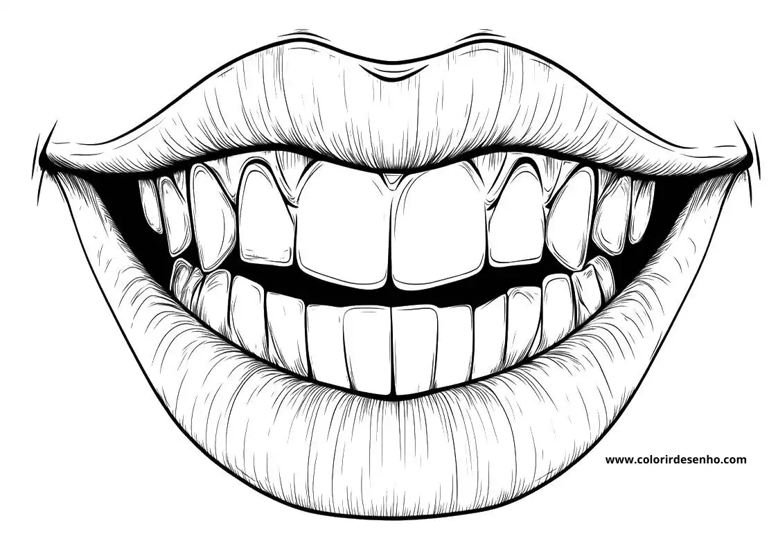 Cute Mouth Coloring Pages 2