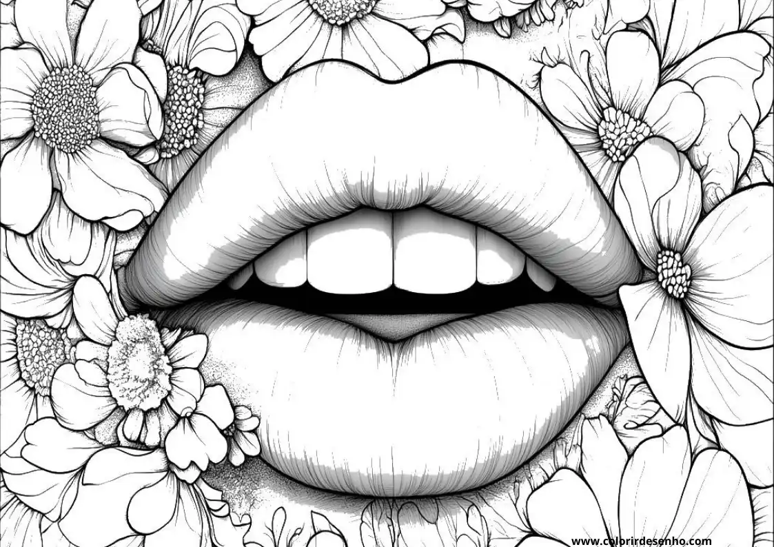 Cute Mouth Coloring Pages 5
