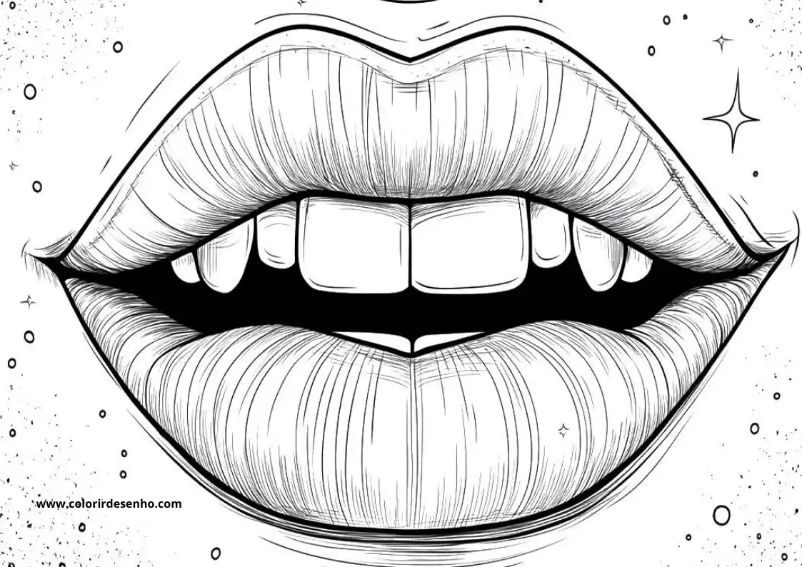 Cute Mouth Coloring Pages 6