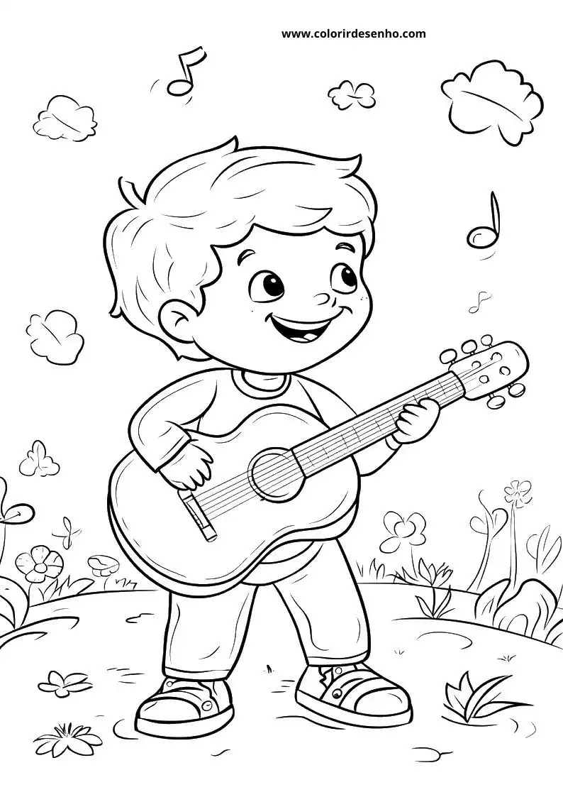 Cute Music Coloring Pages 2