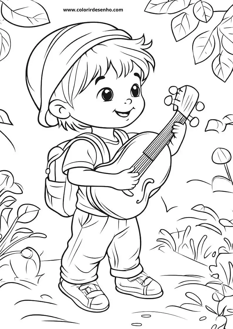 Cute Music Coloring Pages 3