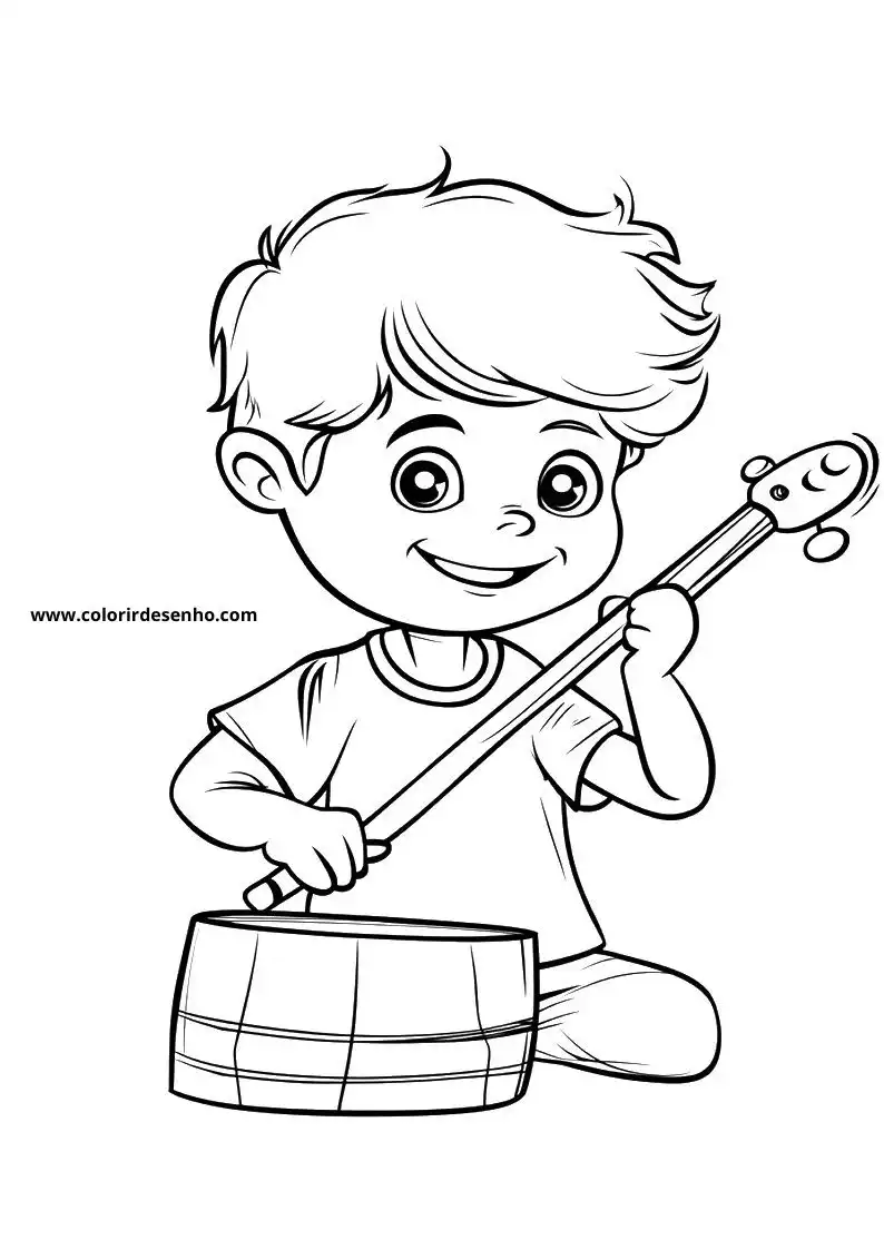Cute Music Coloring Pages 4