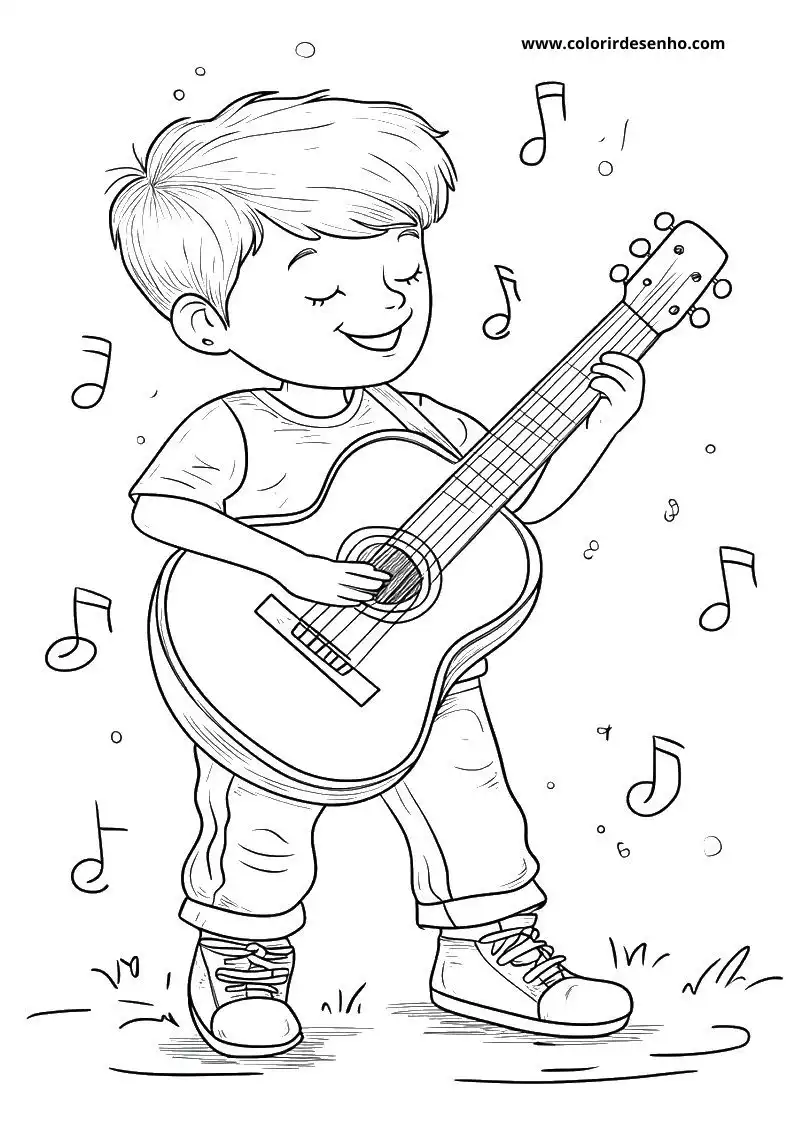 Cute Music Coloring Pages 5