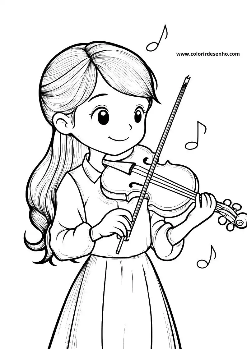 Cute Music Coloring Pages 6