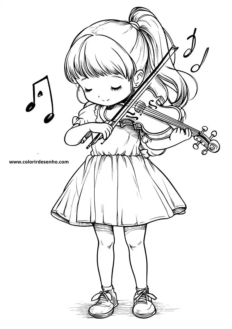 Cute Music Coloring Pages 7