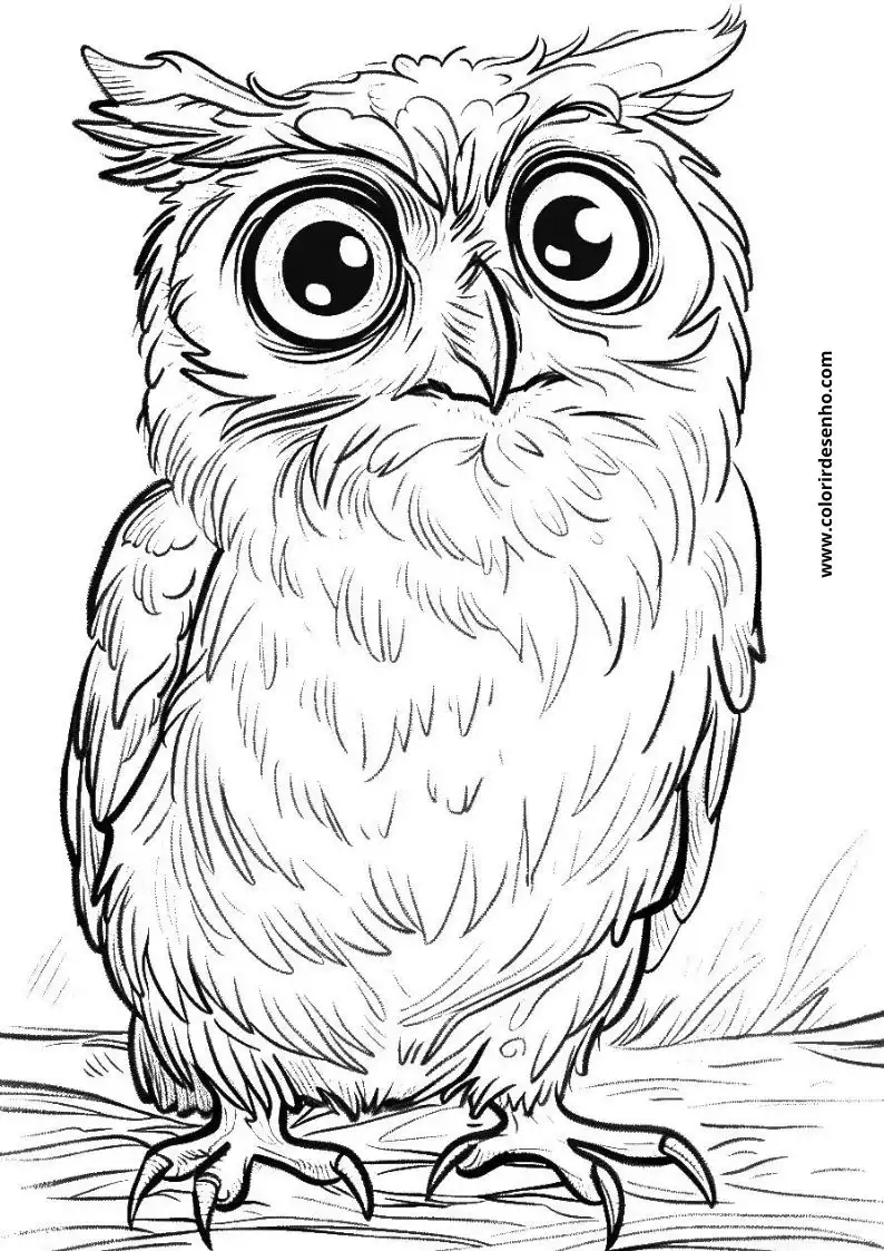 Cute Owl Coloring Pages 7