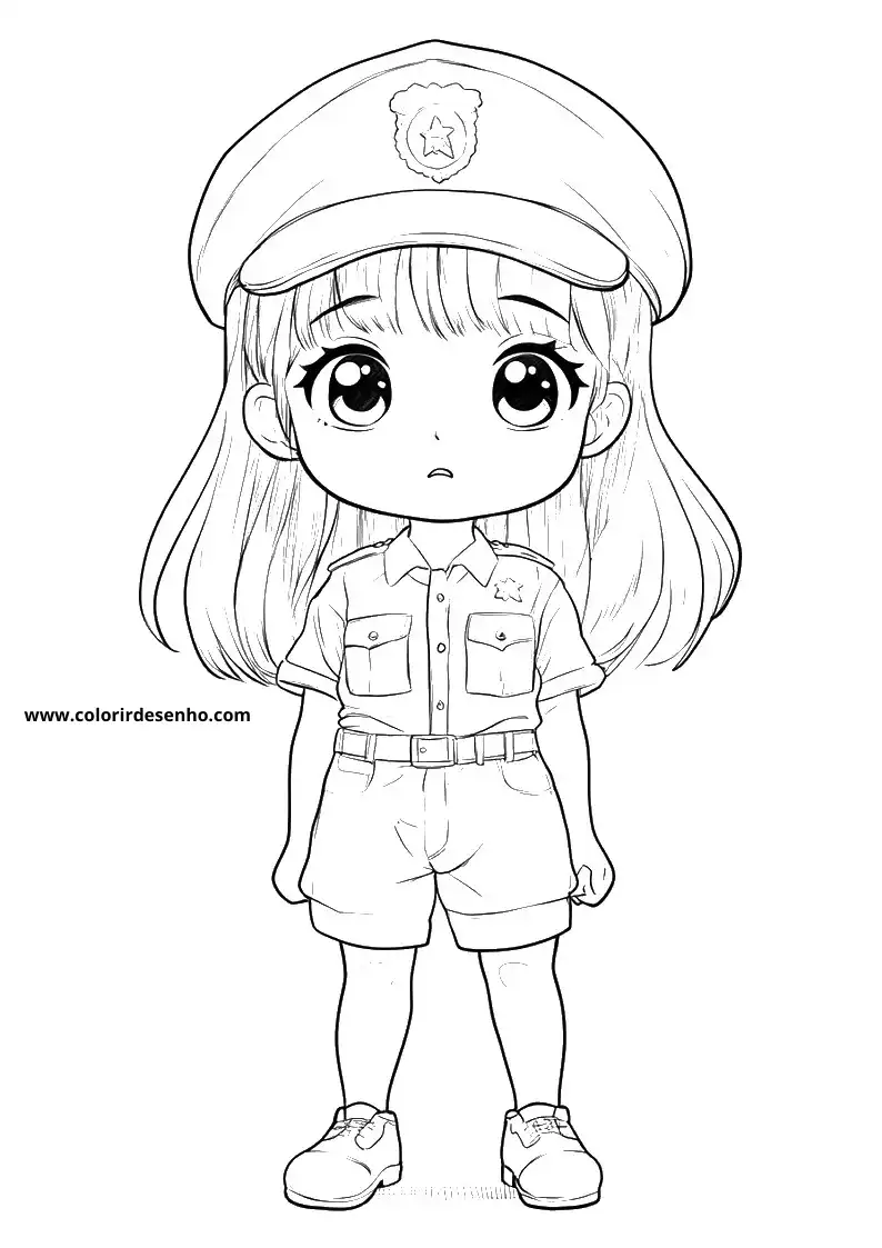 Cute Police Coloring Pages 3