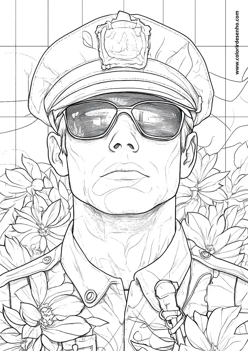 Cute Police Coloring Pages 5