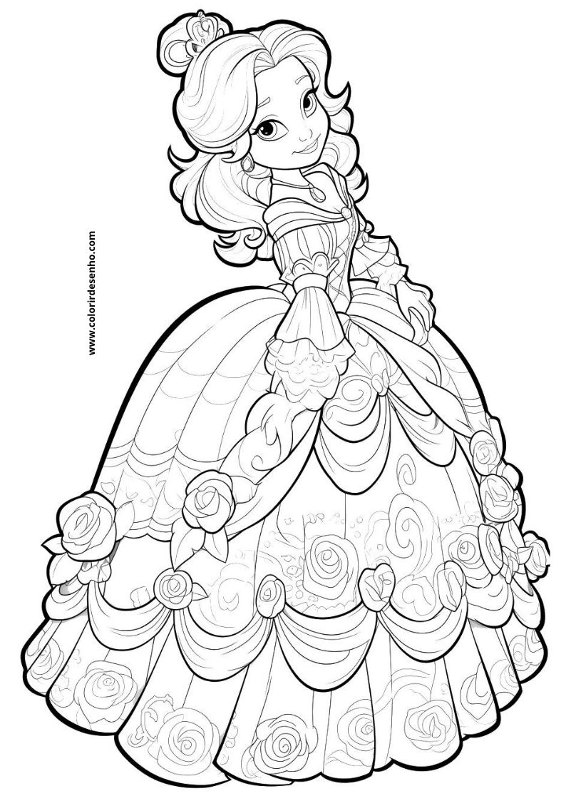 Cute Princess Coloring Pages 2