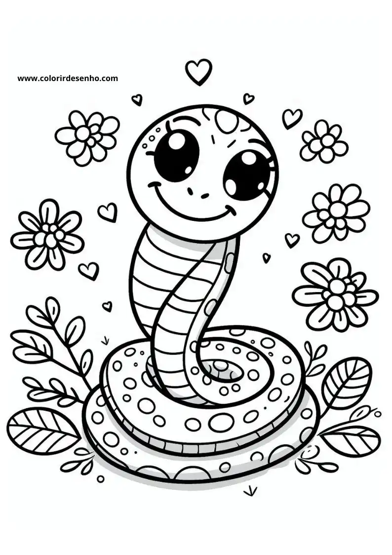 Cute Snake Coloring Pages 3