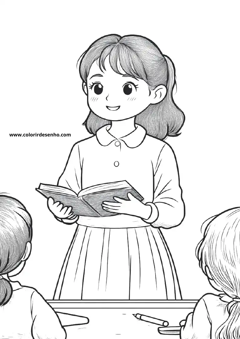 Cute Teacher Coloring Pages 10